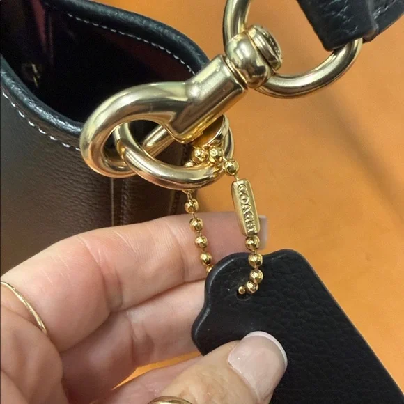 Coach Black Leather Shoulder Bag - Picture 2 of 8